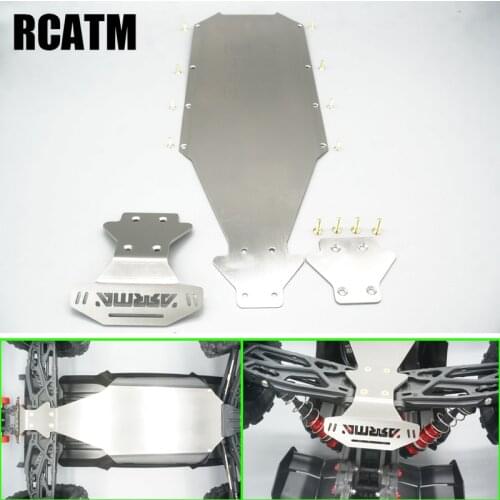 Stainless Steel Chassis Armor Anti-collision Guard Plate for RC Car 1/8 Arrma Kraton EXB