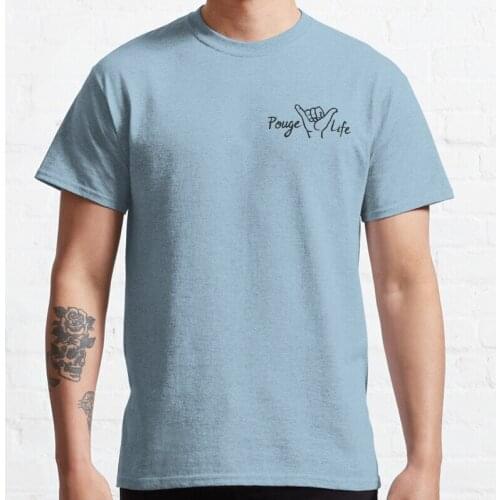 New Pouge Life Classic Outerbanks T-Shirt Cotton Men Tee Shirt