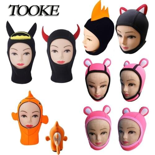 New 3mm Warm Neoprene Scuba Diving Animal Hat Scuba Diving Hood Divers Cap helmet Animal Cap