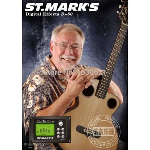 Original St. Marks D70 digital pickup EQ 3 in 1 chromatic D70 acoustic guitar pickup effect and tuner