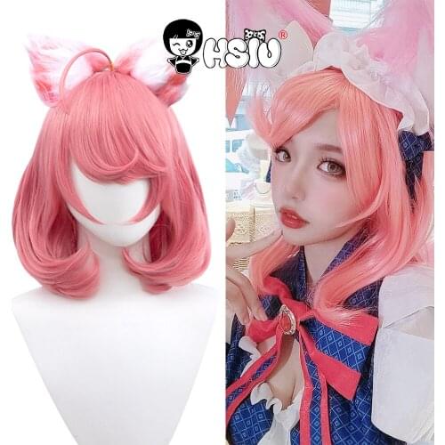 Da ji cosplay wig Game King of Glory cosplay HSIU Deep pink short hair+Send brand wig cap King of Glory wig