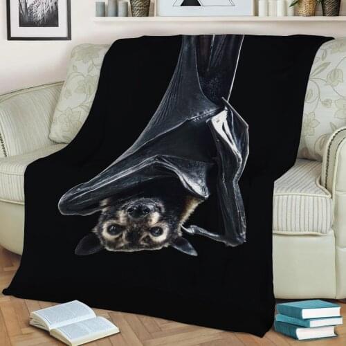 A wild bat poster cool Flannel Throw Blanket 3D Printed Keep Warm Sofa Child Blanket Home Decor Textiles Dream Family Gift