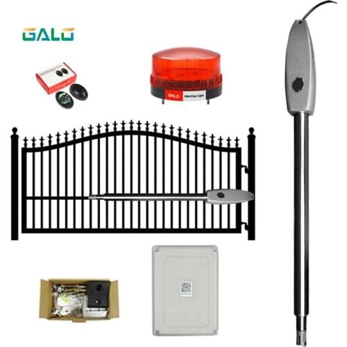 Long arm actuator PKM-C022 Heavy-Duty Solar Single Automatic Gate Opener Kit for Swing Gates Up to 20 Feet (ft.)