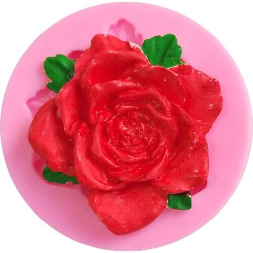 Rose Flower Shape Fondant Cake Silicone Mold Cookie Ice Cream Molds Biscuits Candy Chocolate Mould Baking Cake Decoration Tools
