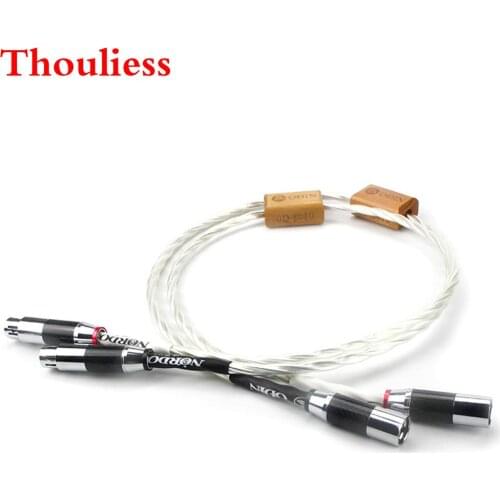 Thouliess Pair Odin Interconnects Rhodium Plated Carbon Fiber XLR Balanced Female to Male Cable Hi-End Audio Audiophile Cable