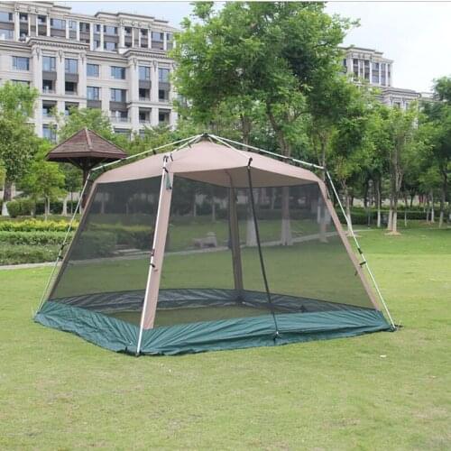 Outdoor Automatic Aluminum Pole Canopy Heightening Tents Outdoor Camping Sun Shelter Mosquito Net Barbecue Beach Fishing Awning
