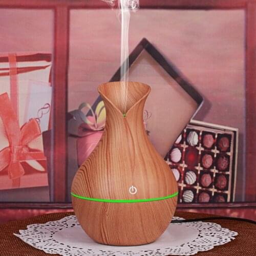 USB Aroma-oil diffuser 130ml wood-electric-humidifier ultrasonic air-humidifier 7 Color LED Night Light