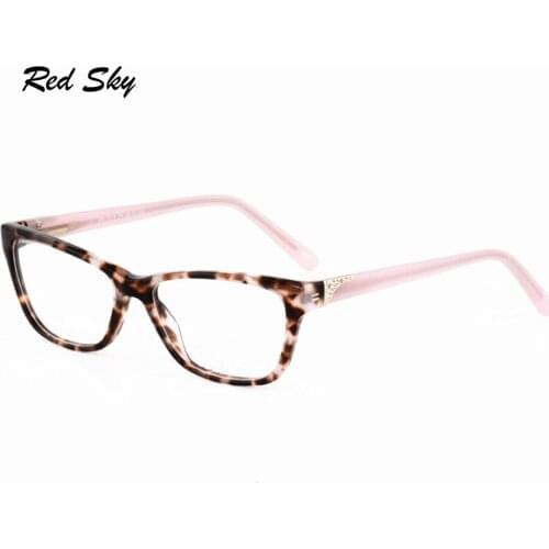 Vintage Prescription Myopia Glasses Frames Women Anti Blue Ray Computer Eyewear Diamond Spring Hinge Optical Acetate Spectacles