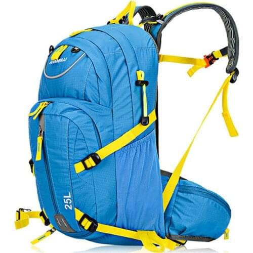 25L Waterproof Bicycle Shoulder Backpack With Rain Cover Outdoor Sport Cycling Portable Backpack Bag For Camping Hiking Climbing