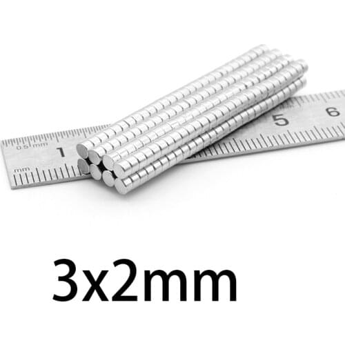100-2000pcs 3x2mm Search Minor Diameter Magnet 3mmx2mm Bulk Small Round Magnets 3*2mm Neodymium Disc Magnets 3*2 strong magnetic