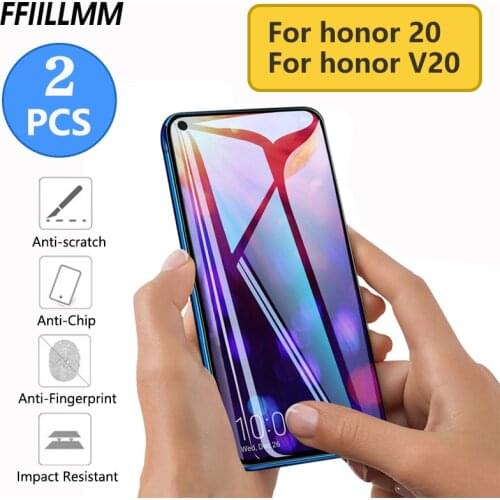 2Pcs/lot 9H Protective Glass For Huawei Honor 20 V20 Tempered Glass For Honor V20 Full Cover Screen Protector For Honor 20 Glass
