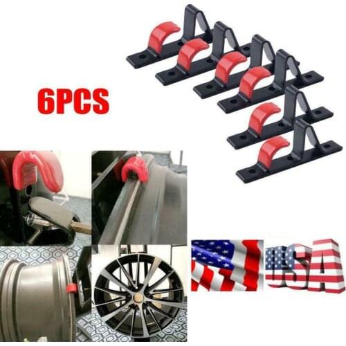 6PCS 13-22'' Car Auto Tire Wheel RIM Hub Hook Holder Wall Hanging Display Stand US