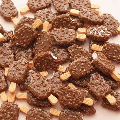 7Pcs/Lot Coffee Chocolate Popsicle Polymer Slime Box Toy For Children Charms Lizun Modeling Clay DIY Accessories Kids Plasticine