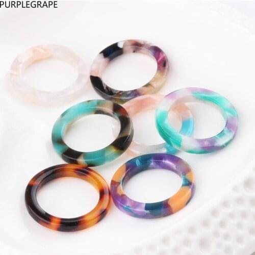 Acrylics DIY Earrings making jewelry supplies Accessories Necklace Pendant Fresh Circle 10pcs