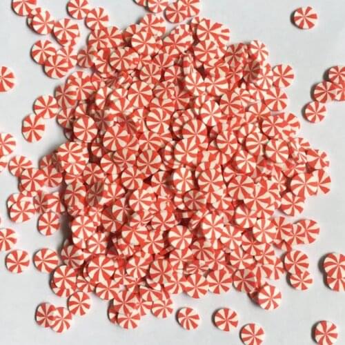 Peppermint Candy Sequins For Nails Art Polymer Clay Acessories DIY Scrapbook Shakes Card Making Color Collection