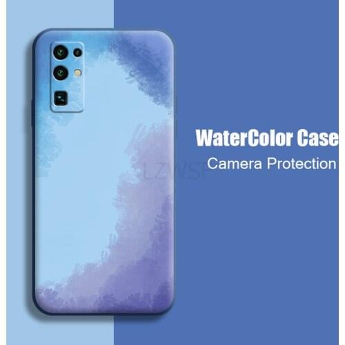 For Huawei Honor 30 Case Watercolor Soft TPU Silicone Back Cover For Huawei Honor 30S P30 P40 Pro Honor 30 Pro Plus Phone Case