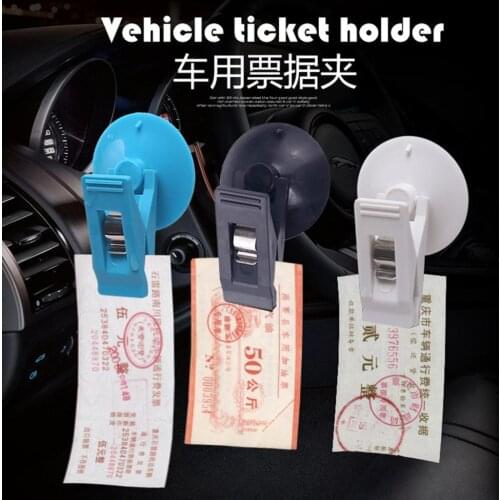 Car Interior Window Mount Black Suction Cup Clip Plastic Removable Holder For Sunshade Curtain Towel Ticket