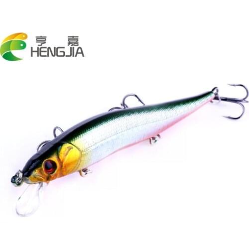 HENGJIA plastic diving minnow lures big hard baits artificial wobblers crankbaits pesca fishing tackles 11.5cm 13g