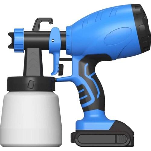 KKmoon Paint Sprayer Cordless Spray Gun 120W High Pressure Paint Sprayer 2 Batteries 800ml Container 3 Spray Patterns Sprayer