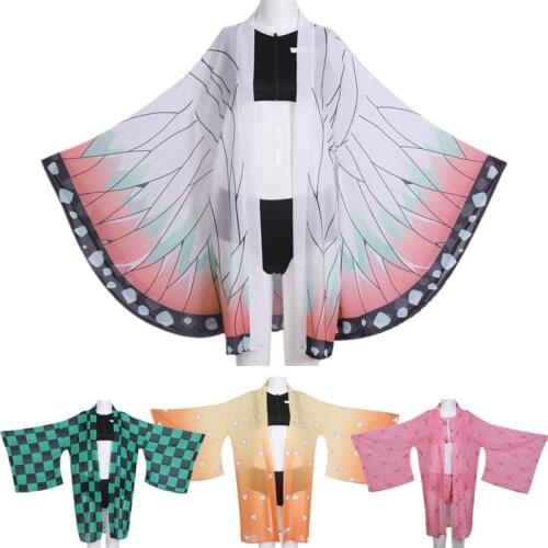 Anime Demon Slayer Shinobu Kocho Cosplay Costume Swimsuit Kimetsu no Yaiba Kimono Agatsuma Zenitsu Nezuko Bikini Beach Summer