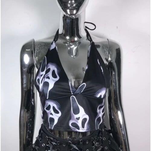 Y2k crop top y2k t shirt sexy streetwear cute tops y2k tops y2k fashion y2k accessories gothic Tank Tops unique top