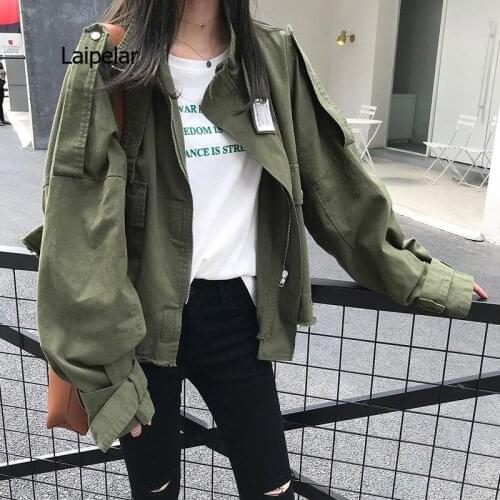 Autumn Jacket Women Loose Short Coat Female 2021 New Casual Basic Jackets Fashion Windbreaker Outwear Bomber Female