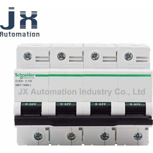 Schneider Industrial Air Switch C120H 2P/3P/4P 80A/100A/125A C Type Miniature Guide Circuit Breaker