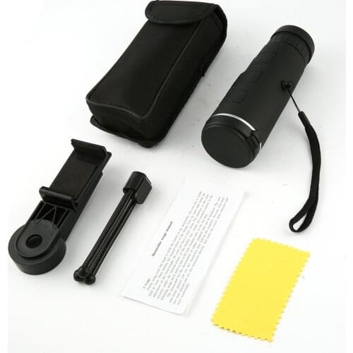 40X60 Monocular Telescope Wide Angle Night Prism Scope With Compass Phone Clip Tripod Outdoor Portable Telescope