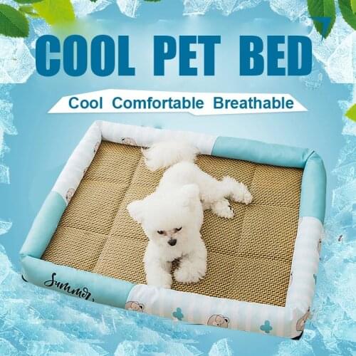 Pet Cooling Mat Dog Bed Summer Ice Silk Cool Feeling Lounger for Dogs Cat Cool Pad Washable Breathable Mattress for Dogs Cats