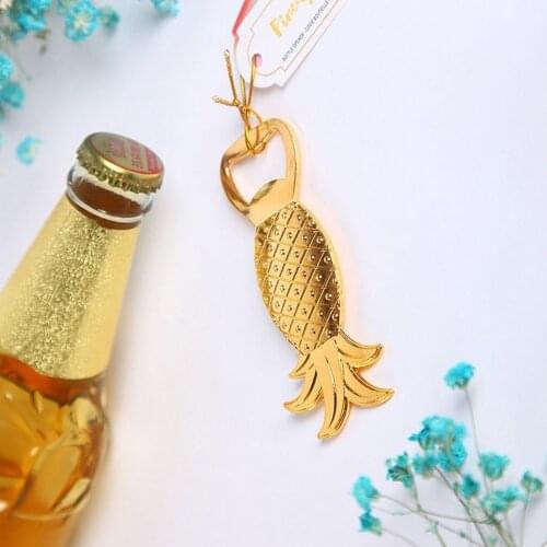 Creative Glod Bottle Opener Pineapple Shape Beer Personalized Kitchen Tool Small Gifts Alloy Opener Household Wedding Tools