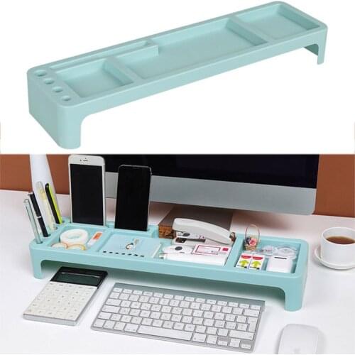Plastic Office Table Organizer Computer Desk Keyboard Rack Stationery Storage Holder Home Office Desktop Storage box Shelf
