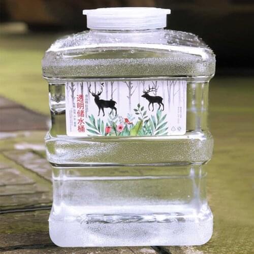 5 /7.5/10L Portable Car Driving Water Tank Bucket Large Capacity Square Water Container With Faucet A Handle For Camping Hiking