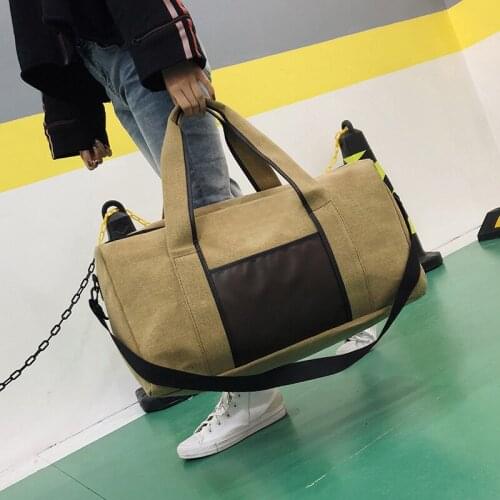 Simple Travel Luggage Handbags Solid Durable Duffel Shoulder Bags Crossbody Weekend Carry Organizer for Men Women