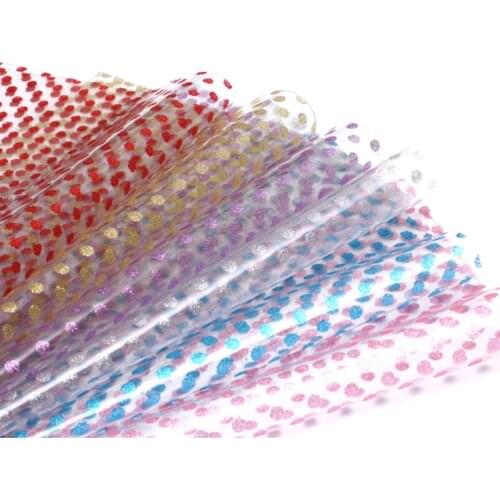Transparent film PVC printing glitter glitter small dot pattern bag shoes material