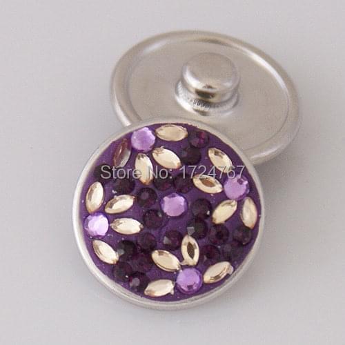 Handmade fashion high Quality 18MM rhinestone snap buttons for DIY bracelets charm jewelry Snap Bracelets KB0140