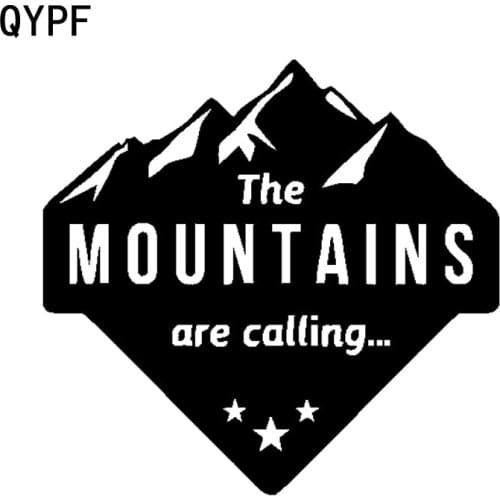 QYPF 15.7cm*14.9cm The MOUNTAINS Are Calling Beautiful Vinyl Car Sticker Window Decal C18-0286