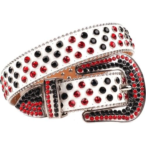 Luxury Western Crystal Rhinestones Belts Leather Belt Ceinture Femme Cinto De Strass Bling Studded Belt Men Women Cowgirl Cowboy