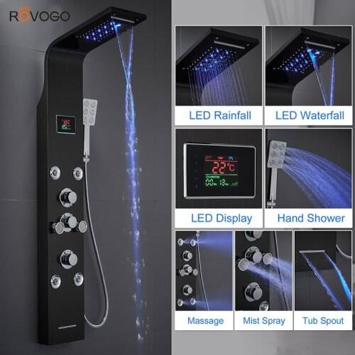 ROVOGO Black Shower Systems