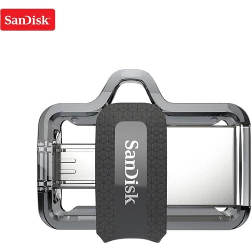 Sandisk USB Flash Drive 32GB 64GB 128GB 16GB Dual OTG Pen Drive High Speed Memory U Disk Micro USB3.0 Card SDDD3 For Phone or PC