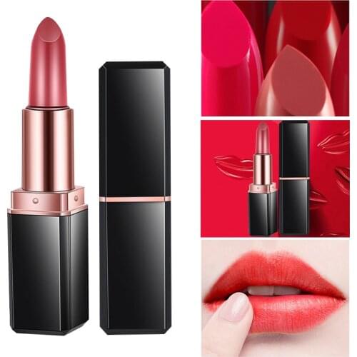 Sexy Matte Lipstick 12 Color Nude Long Lasting Pigment Waterproof Nutritious Velvet Lips Stick nude red lipstick lips make up
