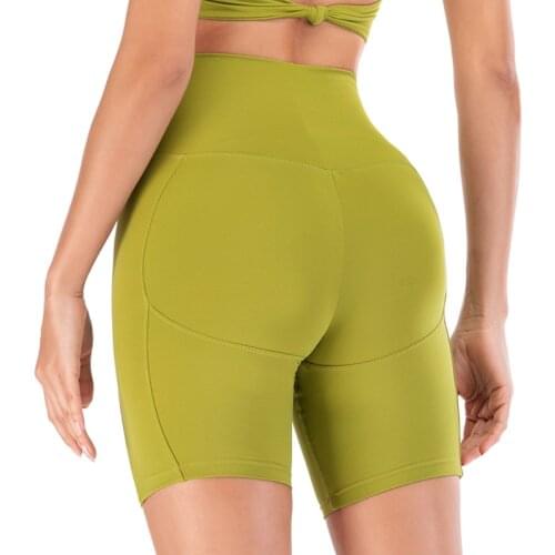 Yoga Shorts Summer Fitness Jogger Shorts Women High Waist Solid Color Workout Shorts Elastic Tight Gym Running Training Shorts