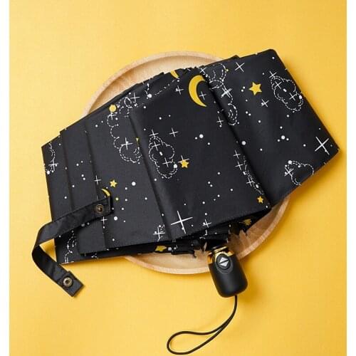 Strong Windproof Automatic 3 Folding Umbrella Female Male 8K Cartoon Large Parasol Rain Women Men Student Umbrellas