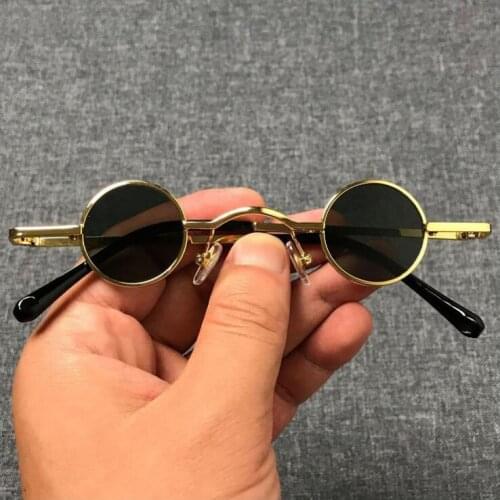 Retro Round Classic Steampunk Sunglasses Luxury Brand Designer High Quality Men and Women Metal Frame Sunglasses UV400 GH1093