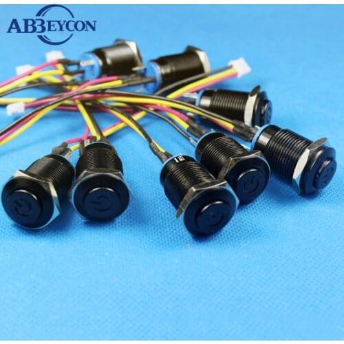 TY 1678Z Customized switch supplier High flush head power symbol momentary switch with 2.0 Dupont connector