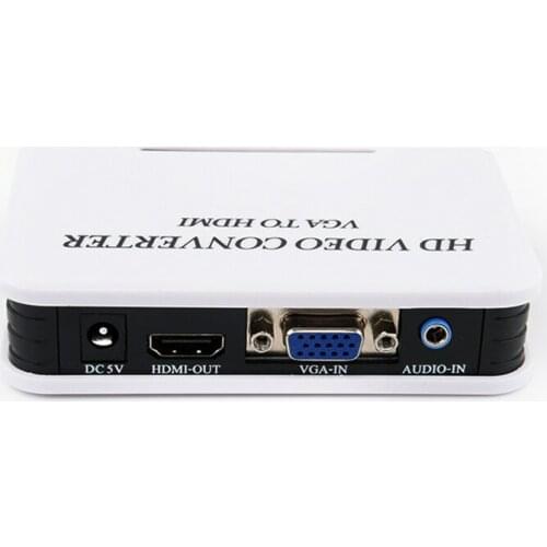 VGA To HDMI Output 1080P HD Audio TV AV HDTV PC Video Cable VGA2HDMI Converter Adapter