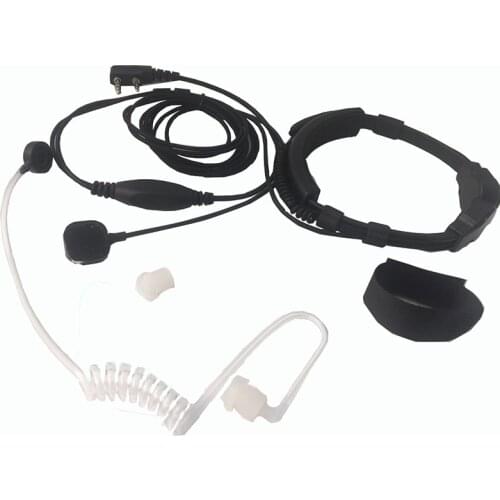 Extendable Throat Mic Earpiece Headset For CB Radio Walkie Talkie BAOFENG UV-5R UV-82 GT-3 KG-UV8D Finger PPT speaker Microphone