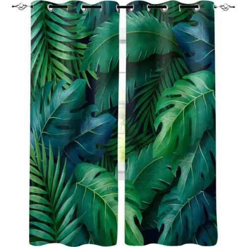 Plants Summer Jungle Living Room Curtain Curtains Bathroom Bedroom Decor Kids Curtain Panels With Grommets Window Treatment