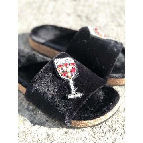 2021 New Female Designer Warm Fur slippers Outside shoes designer slippers famous brands Comfortable Faux Fox fur Winter slipper