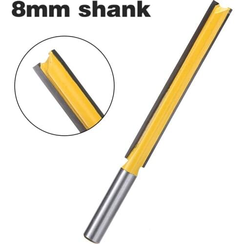 1pc 3/8'' 8mm Shank Carbide Router Bit Double Groove Woodworking Milling Cutters For Wood Cutter Engraving Cutting Tools