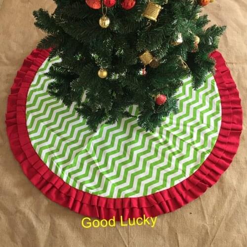 10piece/Lot Ready to ship Christmas tree decoration wholesale christmas tree skirt ruffled edge tree skirt